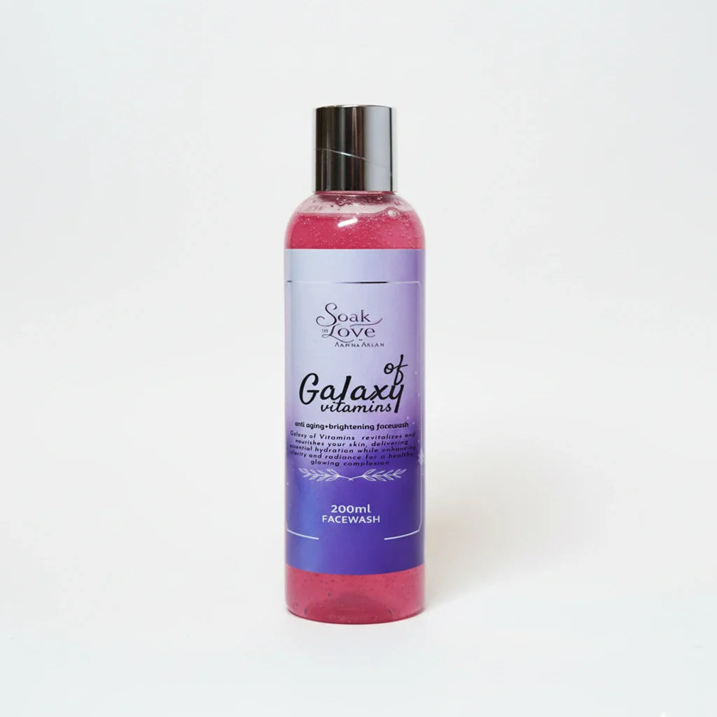 Brightening vitamin face wash for glowing and refreshed skin.
