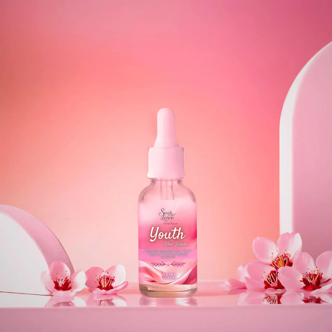 Hydrating anti-aging facial serum with dropper bottle.