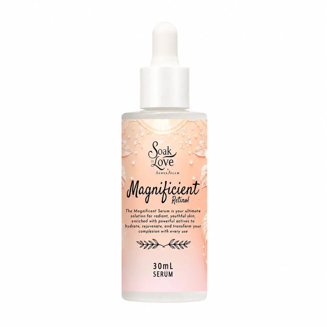 Hydrating retinol serum with dropper bottle for daily skincare routine.