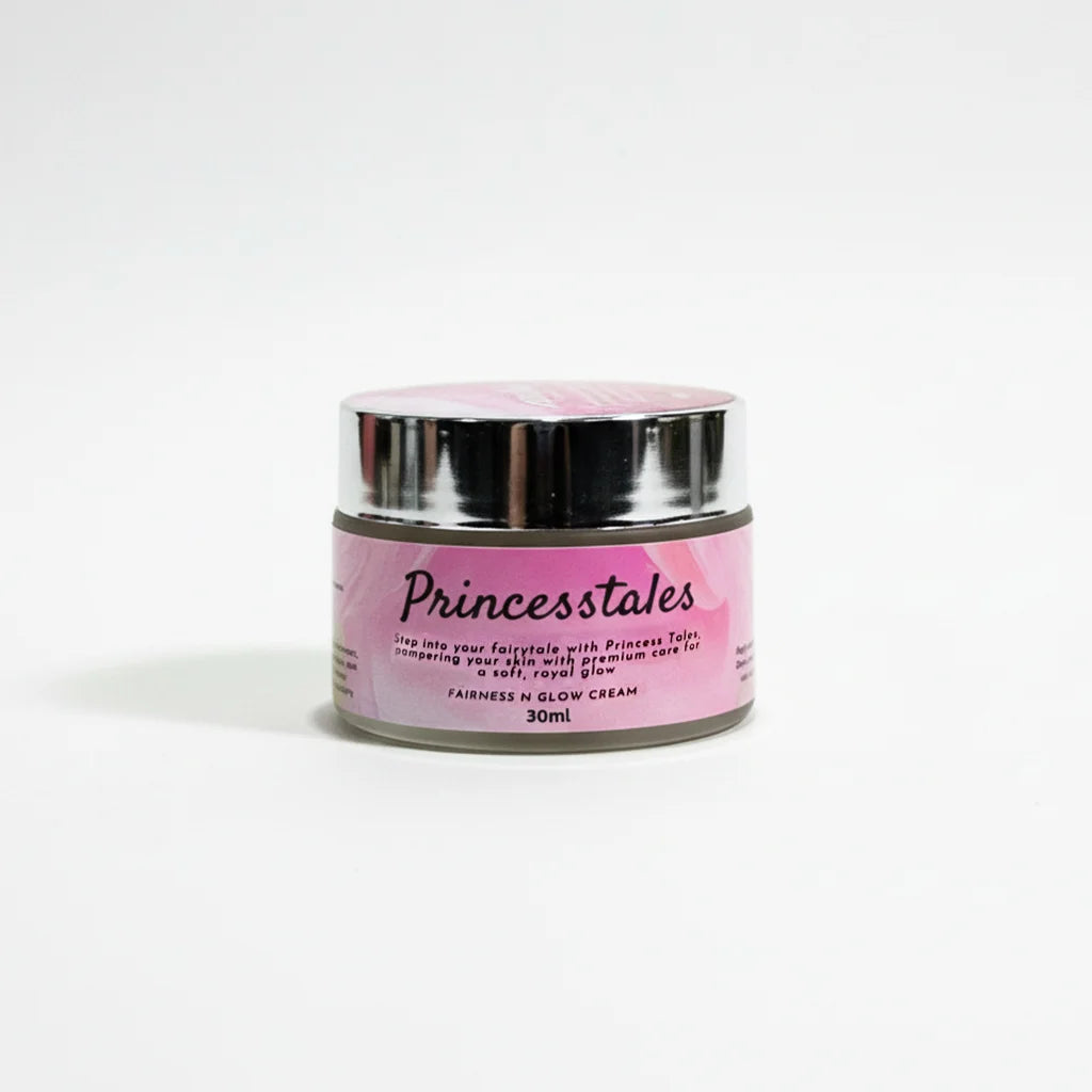 Princess Tales brightening face cream for glowing and hydrated skin.