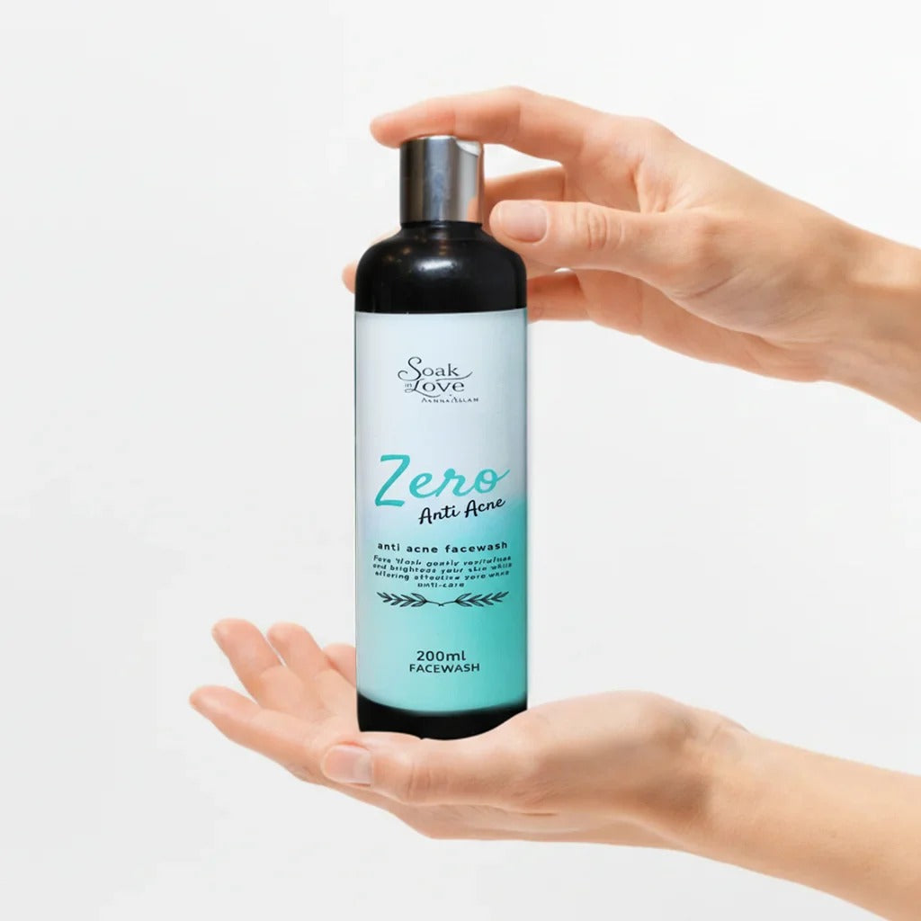 Zero Anti Acne Face Wash 200ml | Deep Cleansing Acne Control Face Cleanser | Soak In Love
