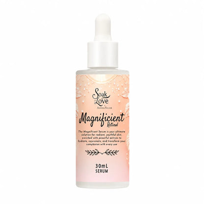 Hydrating retinol serum with dropper bottle for daily skincare routine.