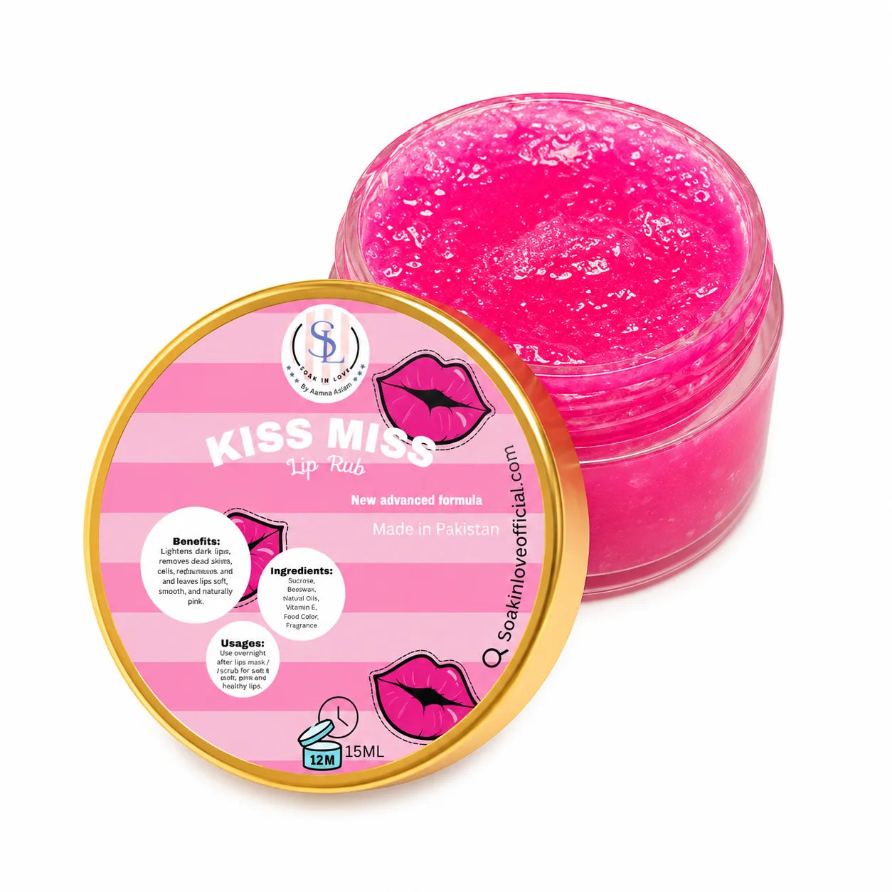 Moisturizing lip scrub for removing dry, flaky skin.