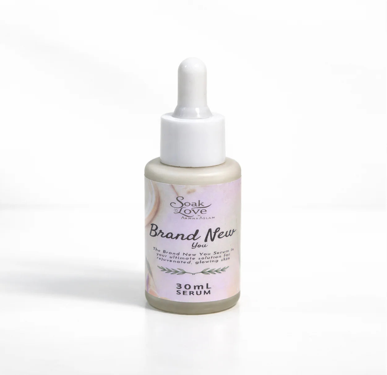 Brand New You rejuvenating facial serum with dropper bottle.