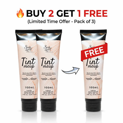 Lightweight tinted moisturizer with SPF 45 for all skin types by Soak Love.