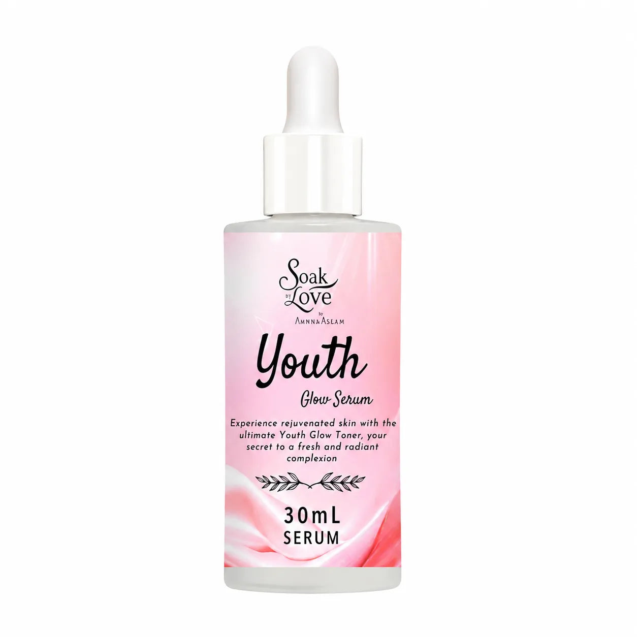 Youth Glow Serum by Soak in Love for bright and radiant skin.