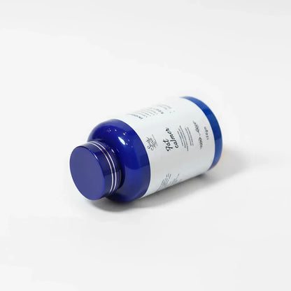 Soak In Love Fat Calmer 150g herbal weight management powder in a blue container on a white background.