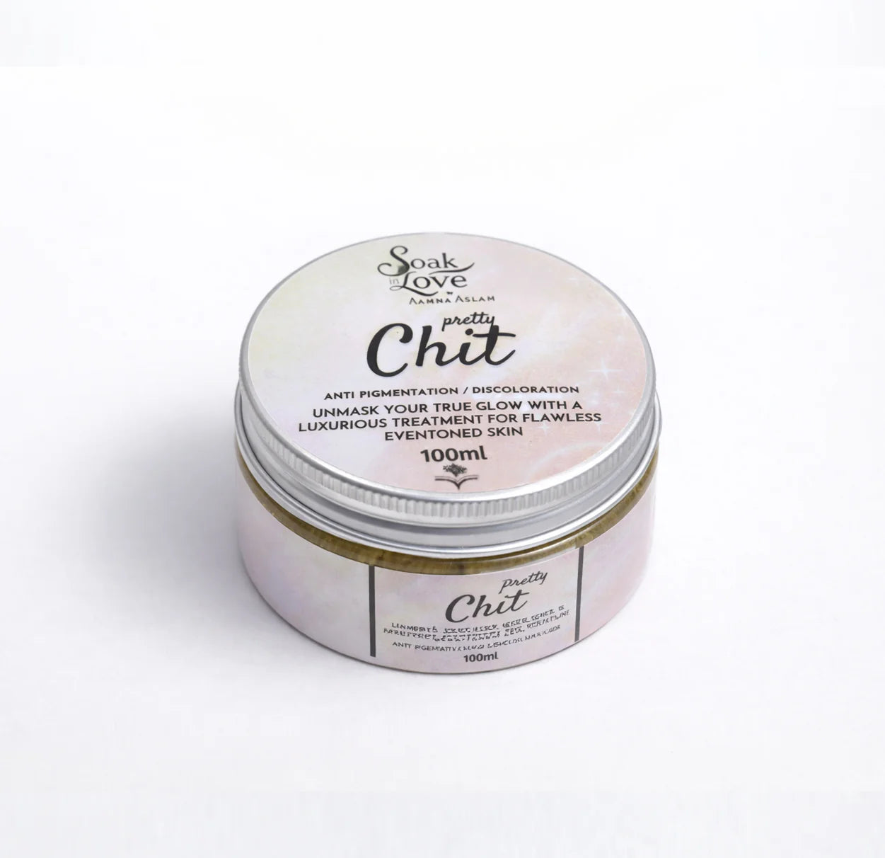 Soak in Love Pretty Chit Anti-Pigmentation Cream 100ml in a premium skincare jar.