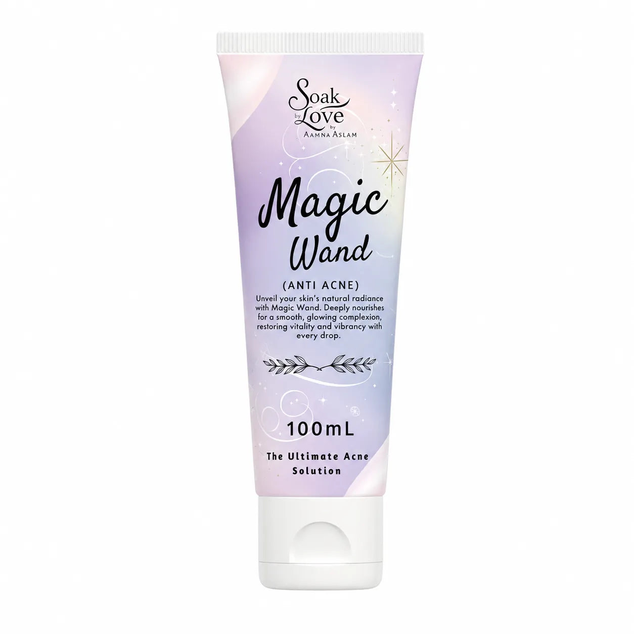 Magic Wand deep cleansing anti-acne cream with lavender packaging.