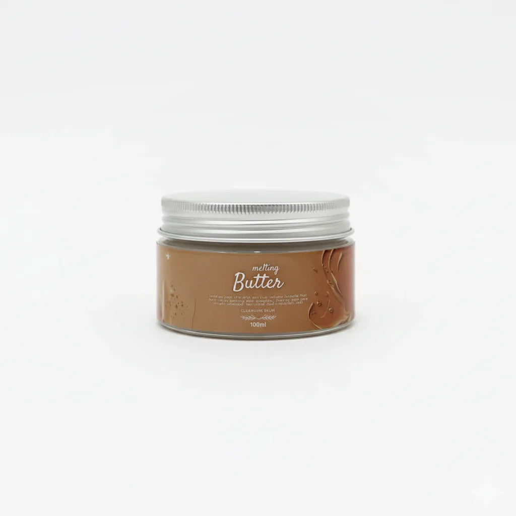 Melting Butter makeup remover cleansing balm in a premium jar.